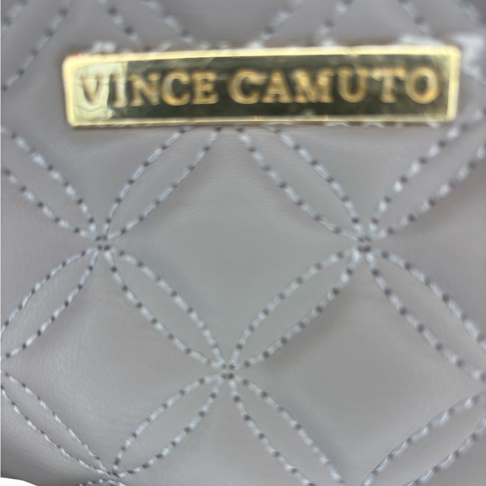Vince Camuto Quilted Gray Cosmetic Bag - Picture 4 of 6